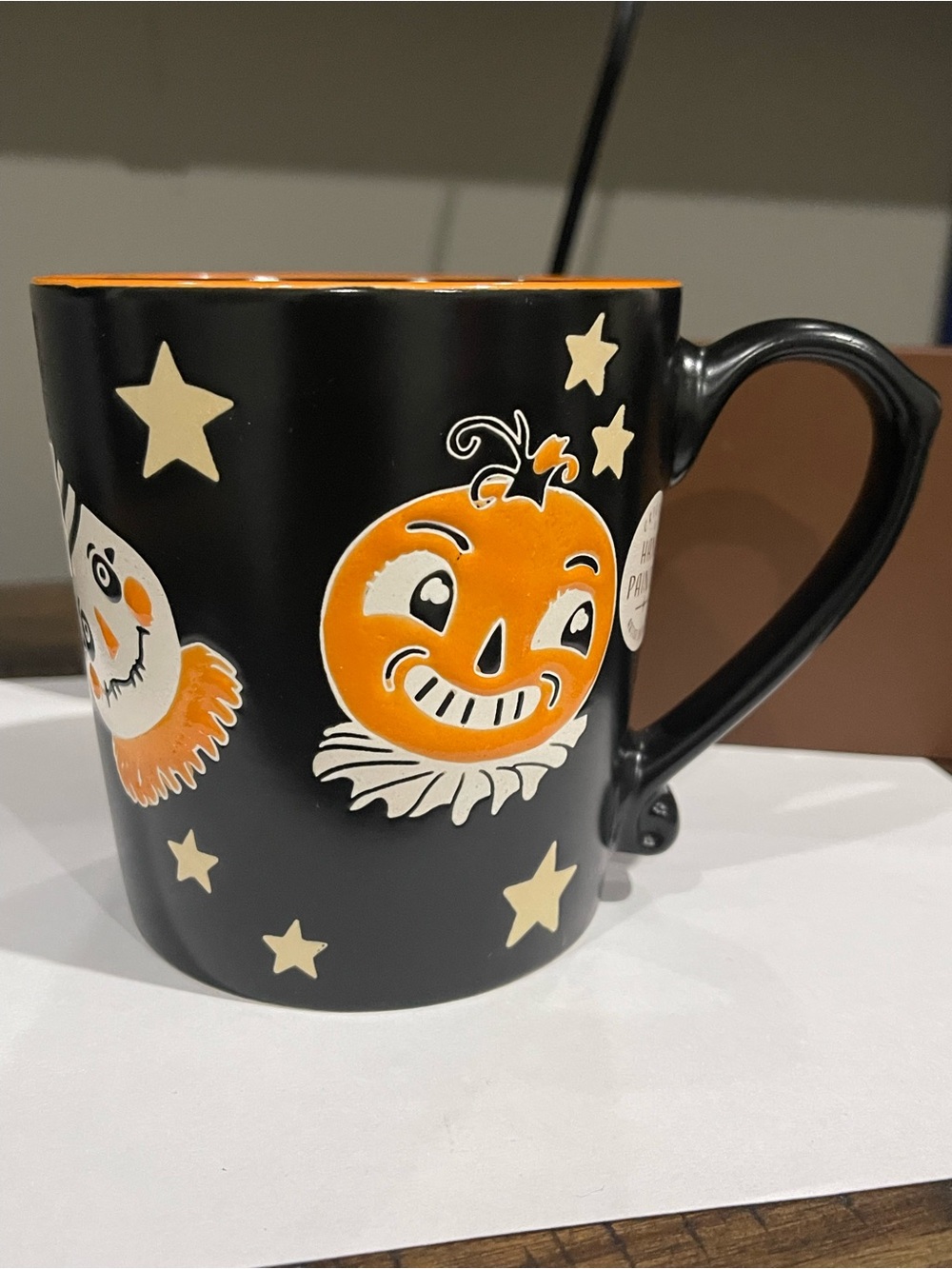 ✨Halloween Black and Orange Pumpkin Ceramic Mug - Festive Seasonal Drinkware